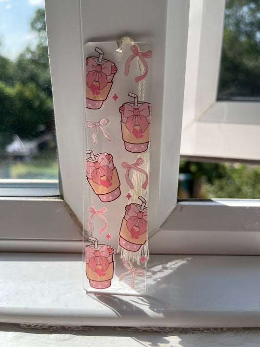 Pink cups bookmark