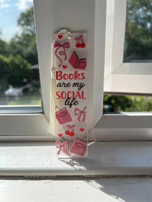 books are my social life bookmark