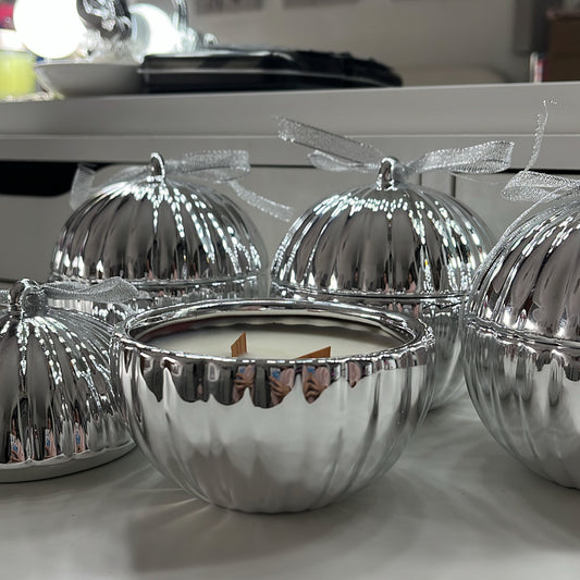 Silver Bauble Candles in Citrus Frost & Snowdrop ❄️