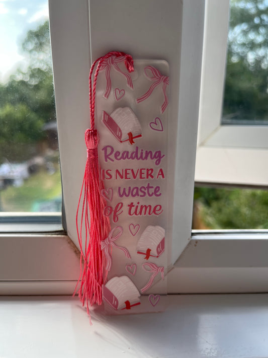 never a waste of time bookmark